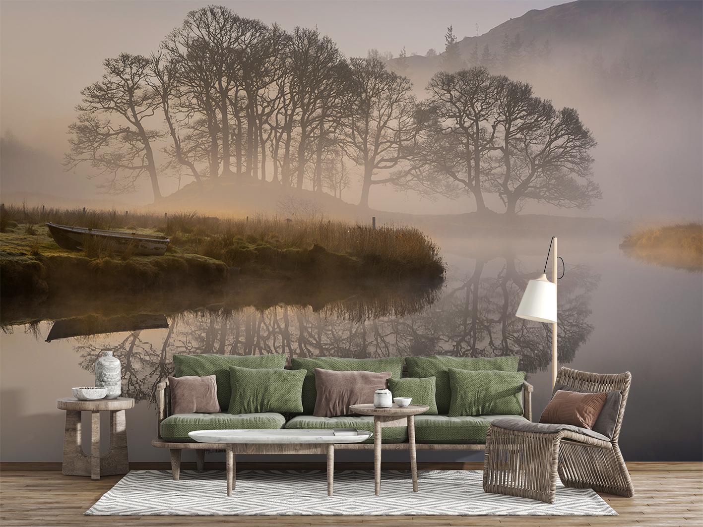 Фотообои флизелиновые Upstream Туман над озером 180х120 см (S5NTR-118/2) - фото 6