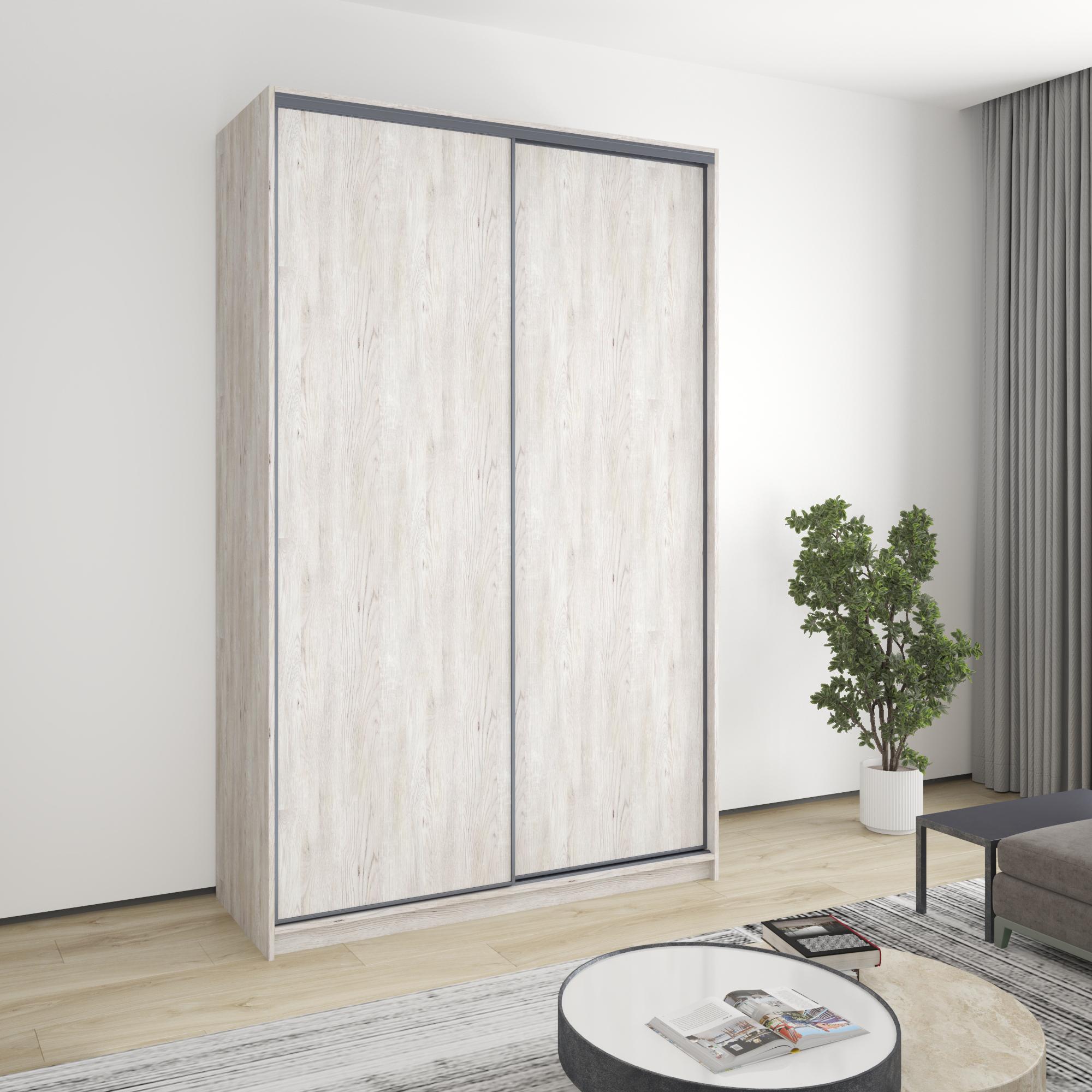 Шкаф-купе двухдверный MebelStar Бавария 2 ДСП 150x60x240 см Аляска серый (MBS-4389) Шкаф-купе двухдверный MebelStar Бавария 2 ДСП 150x60x240 см Аляска серый (MBS-4389)
