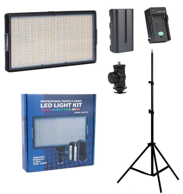 Панель прямоугольная LED 416 17,5х9,3 см и штатив Панель прямоугольная LED 416 17,5х9,3 см и штатив