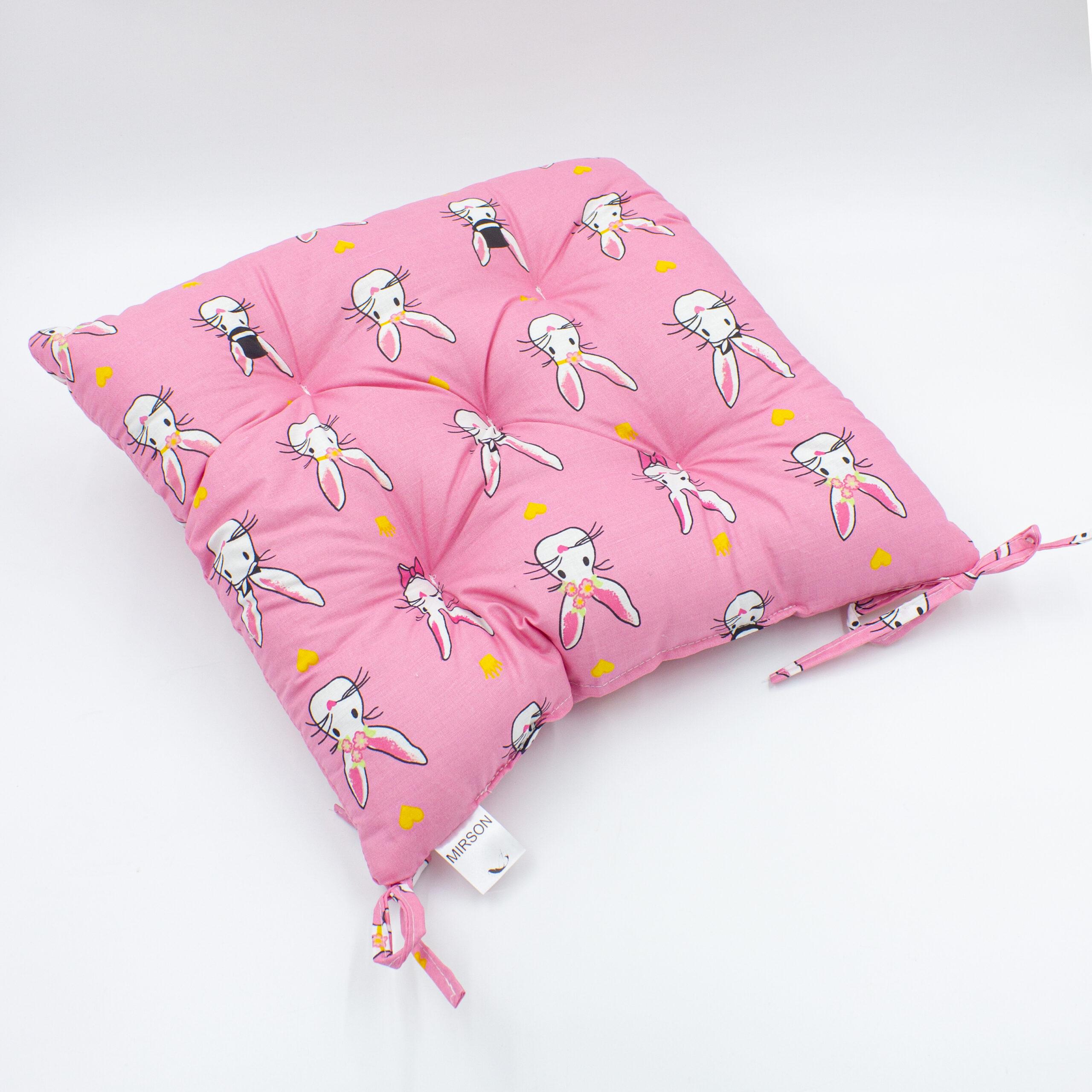 Подушка для стільця MirSon 17-0528 Bunnies pink 40х50 см (2200006276845)