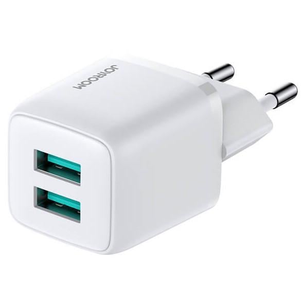 Зарядное устройство Joyroom Mini dual port smart fast charge L-2A121 2USB, 2,4 A White (537044)