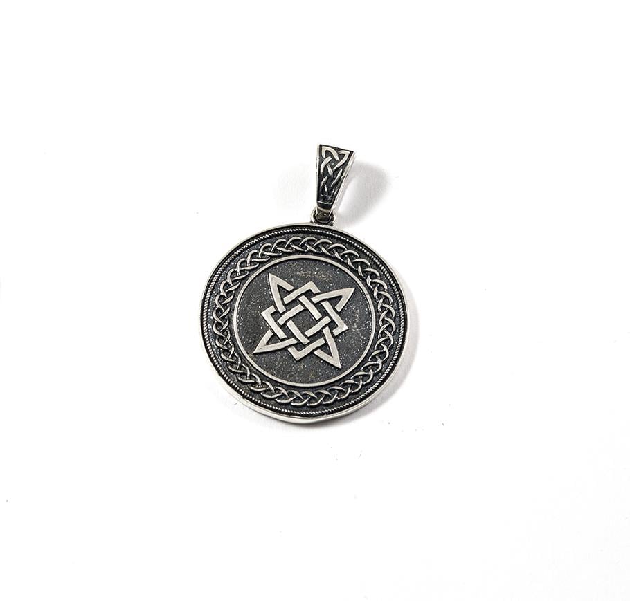 Кулон оберег Maxi Silver 9614 Звезда Руси и Молвинец двухсторонний (89614)