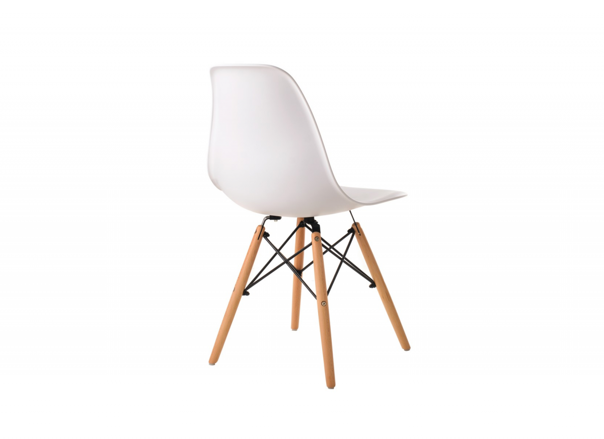 Стілець кухонний Мікс Меблі Смайл Білий/ніжки Бук - фото 3 Стілець кухонний Мікс Меблі Смайл Білий/ніжки Бук - фото 3