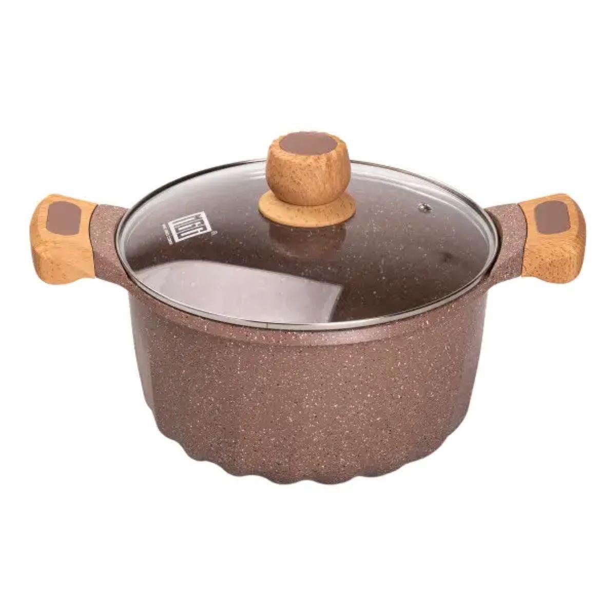 Набор посуды MGC кастрюли толстодонное алюминиевое дно с лопаткой и половником Кофейный (5136) - фото 9