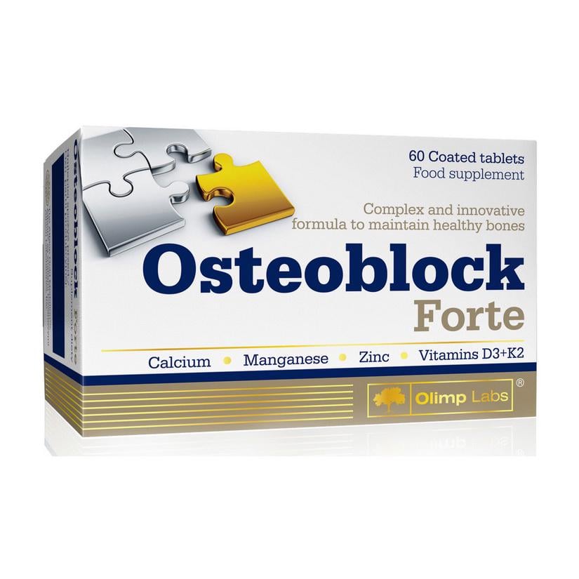 Комплекс для кісток кальцій 500 мг D3 і K2 з цинком і марганцем Olimp Osteoblock Forte 60 табл.