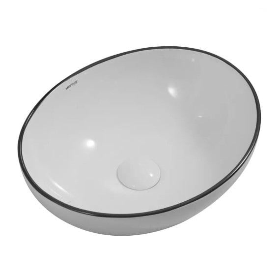 Раковина накладная MIXXUS Premium ELLIPSE-0108 400х330х145 мм Edge/Black (MP6527)