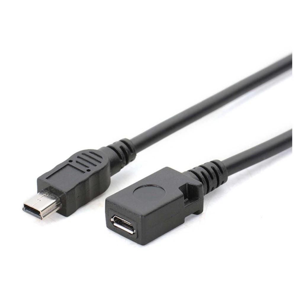 Кабель-переходник SUNROZ конвертер Mini USB Male-Micro USB Female (B48546)
