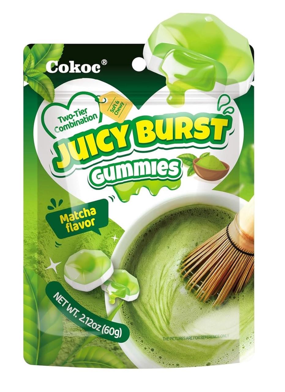 Конфеты желейные Cokoc Juicy Burst Gummies Matcha Flavor 60 г (2973497749)