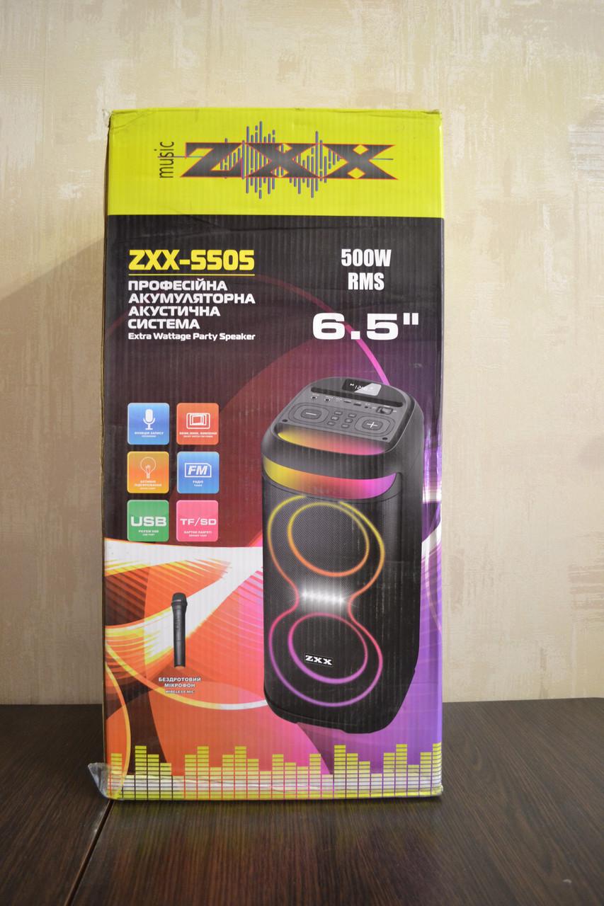 Колонка портативна ZXX partybox акумуляторна з радіомікрофоном USB BT FM TWS (17751266) - фото 8