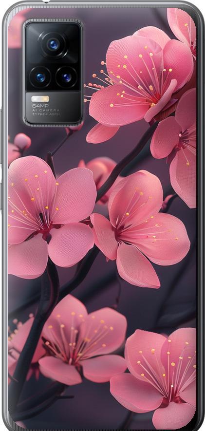 Чехол на Vivo V21E Пурпурная сакура (6075u-2375-42517)