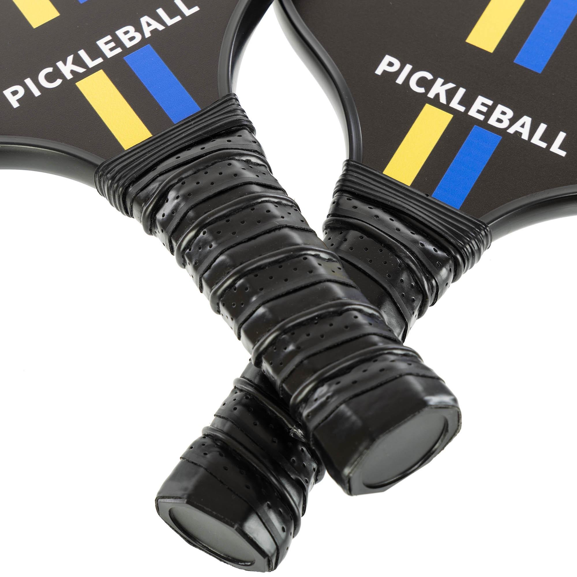 Набор для пикболла SP-Sport PICKLEBALL MT-8730 2 ракетки 4 мяча полотенце с чехлом (MT-8730_Черный-желтый-голубой) - фото 7