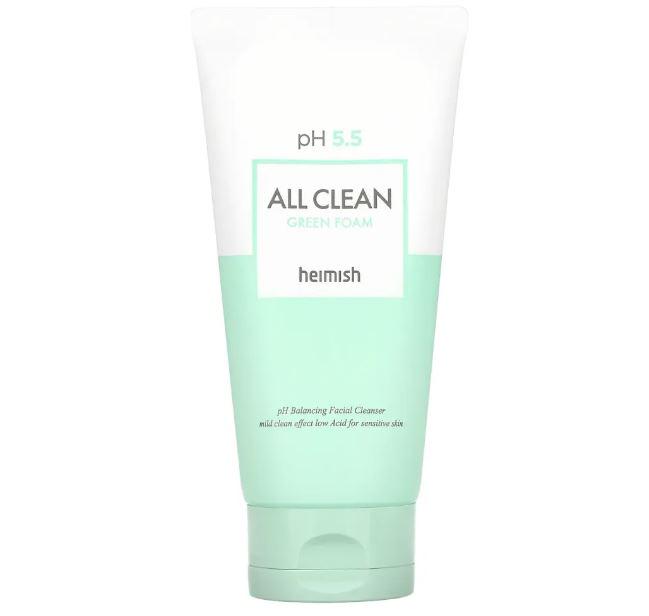 Пенка для умывания Heimish All Clean Green Foam с низким уровнем pH 5.5 150 мл (HE3367)