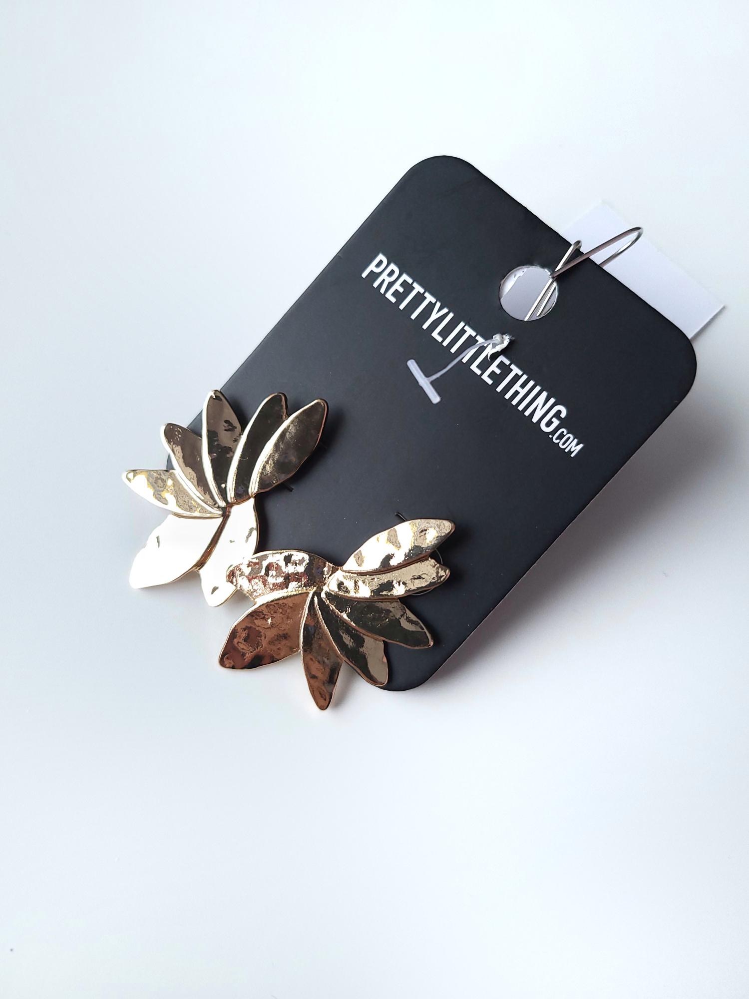 Серьги Pretty Little Thing Лепестки Золотистый (12298)