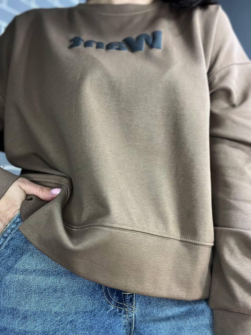 Свитшот женский U S 293 WANT широкий впереди OS Коричневый (1513) - фото 4