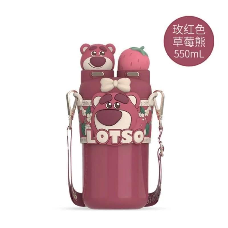 Бутылка для воды детская Lotso Strawberry Bear Drinking Childrens Thermal Cup Red - фото 3