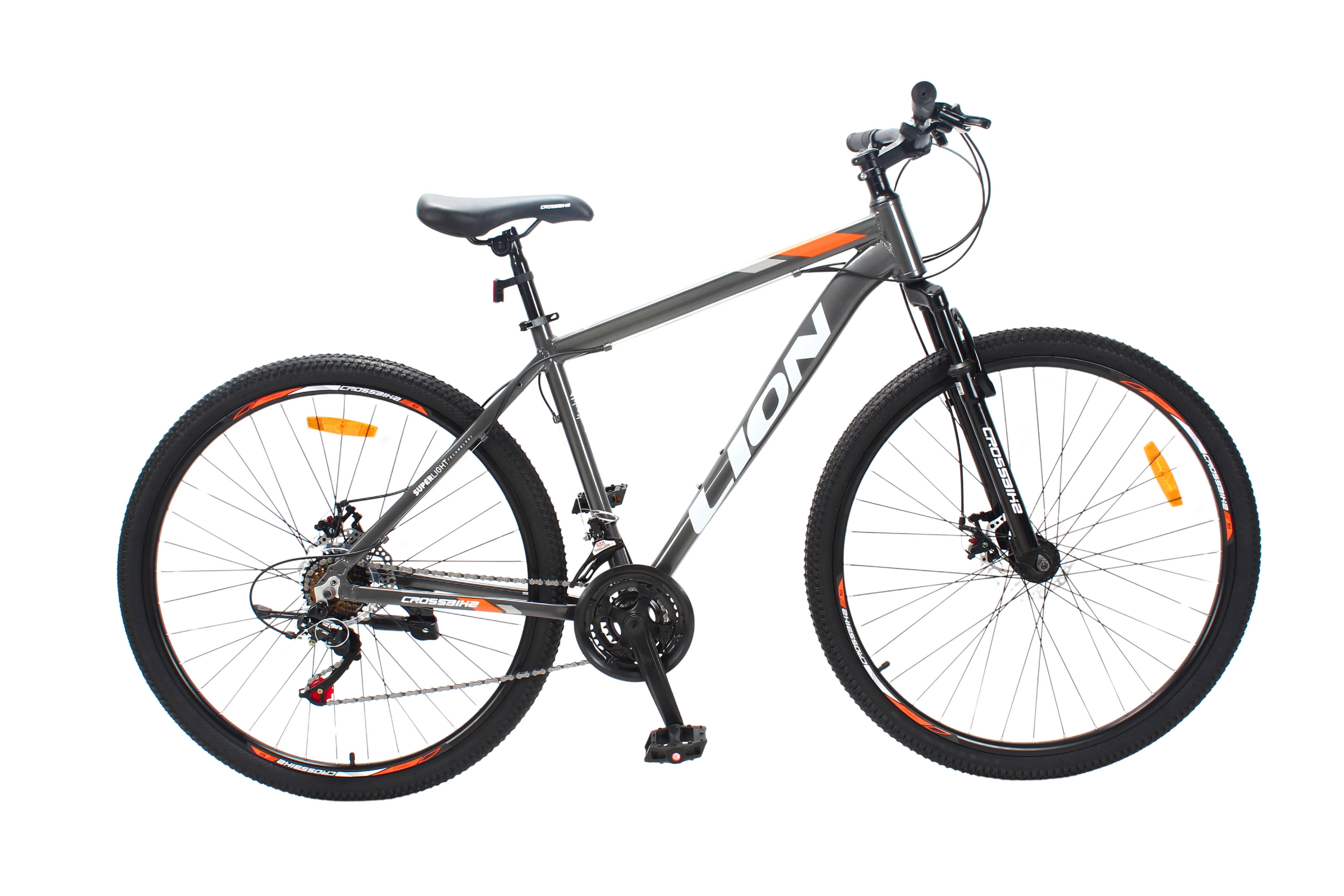 Велосипед CrossBike Lion 29" 19" Сіро-помаранчевий - фото 1