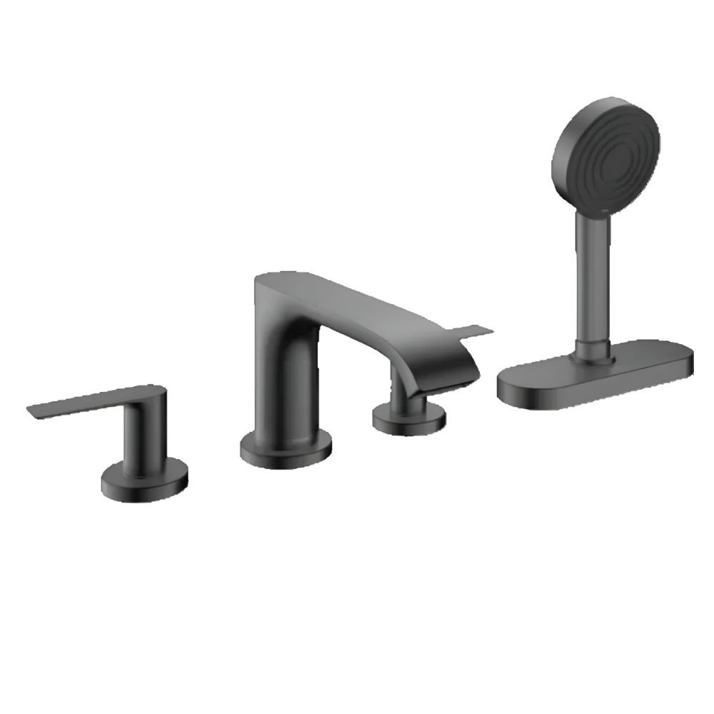 Смеситель для ванны Hansgrohe Vivenis двухрычажный Черный матовый Хром (75444340)