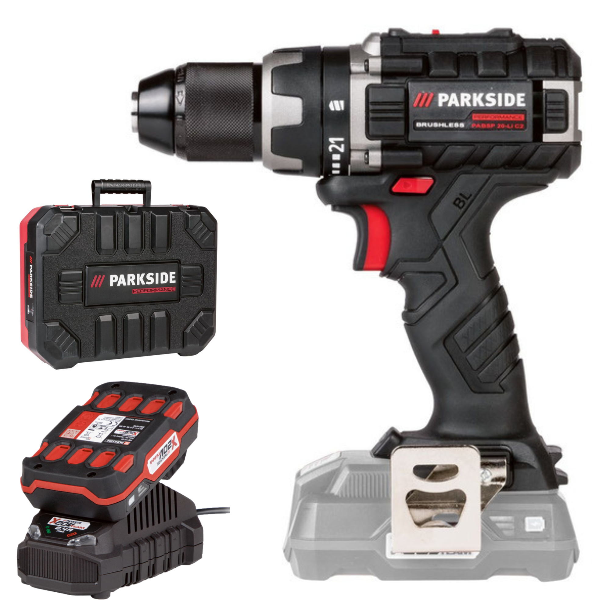 Шуруповерт безщітковий PARKSIDE Performance PABSP 20 C2 20 В (PABSP 20 C2)