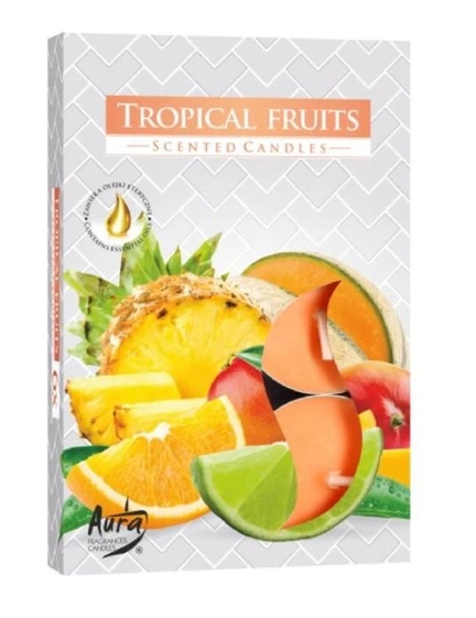 Ароматична свічка Bispol Scented Candle Tropical Fruits 6 шт. (p15-71)