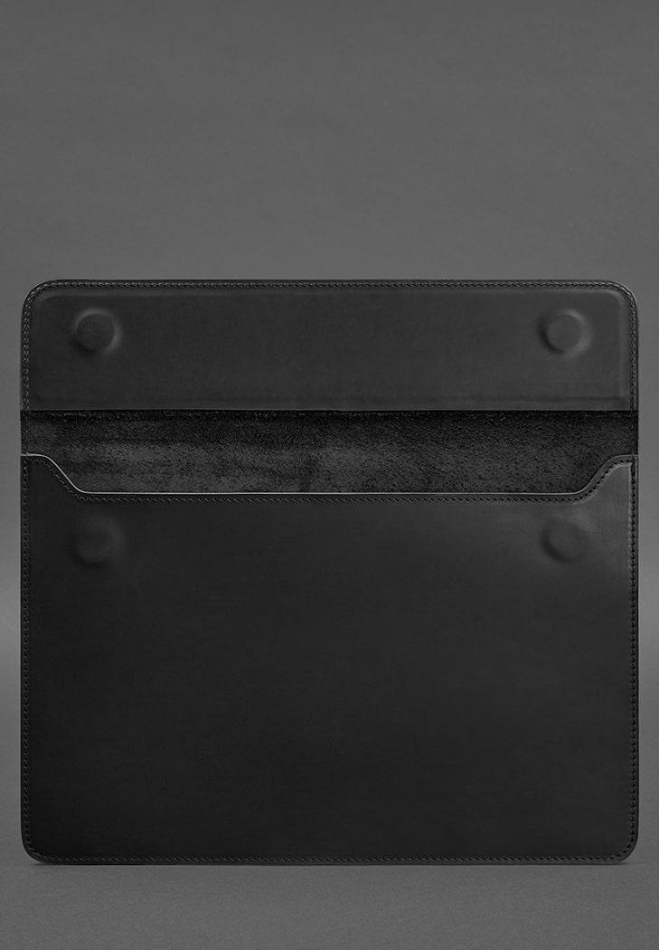 Чехол-конверт кожаный на магнитах для MacBook 15-16" Crazy Horse Черный (A-026938) - фото 2 Чехол-конверт кожаный на магнитах для MacBook 15-16" Crazy Horse Черный (A-026938) - фото 2