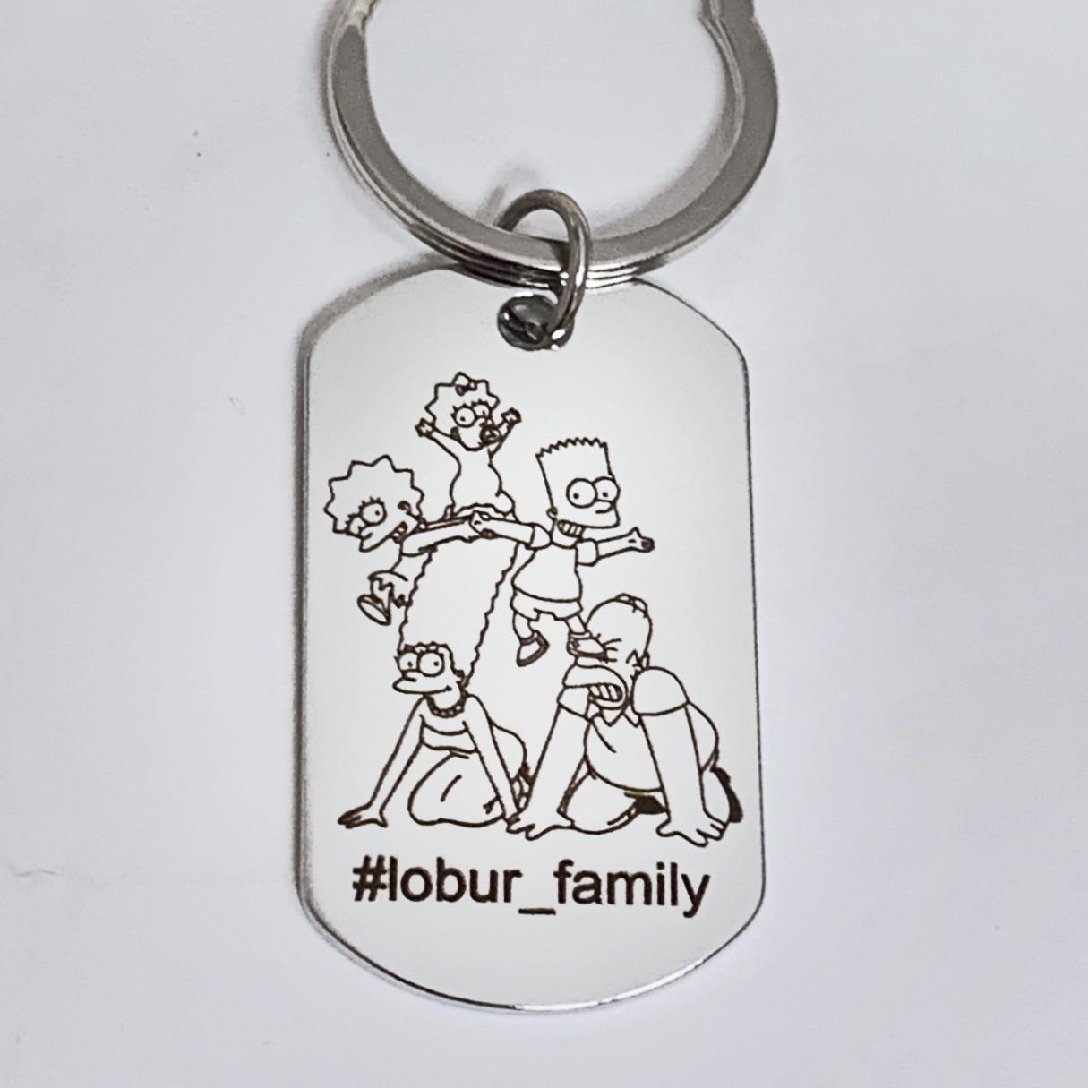 Брелок жетон с гравировкой Симпсоны (БМ0013)