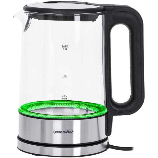Электрочайник Mesko MS 1301 стеклянный с установкой температуры 2200 Вт, 1,7 л Black (MS1301B) - фото 2 Электрочайник Mesko MS 1301 стеклянный с установкой температуры 2200 Вт, 1,7 л Black (MS1301B) - фото 2