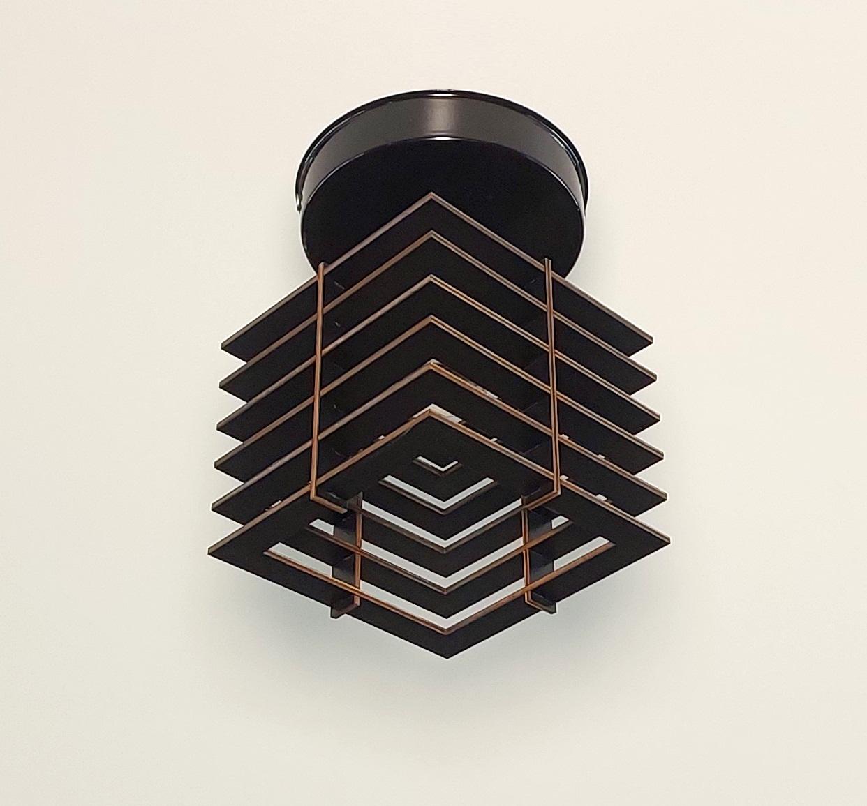 Люстра деревянная Токио/1 Черный - фото 2 Люстра деревянная Токио/1 Черный - фото 2