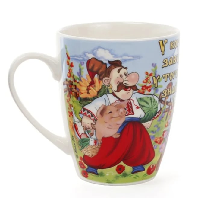 Чашка керамическая Flora Украинский сувенир 0,35 л (31414)