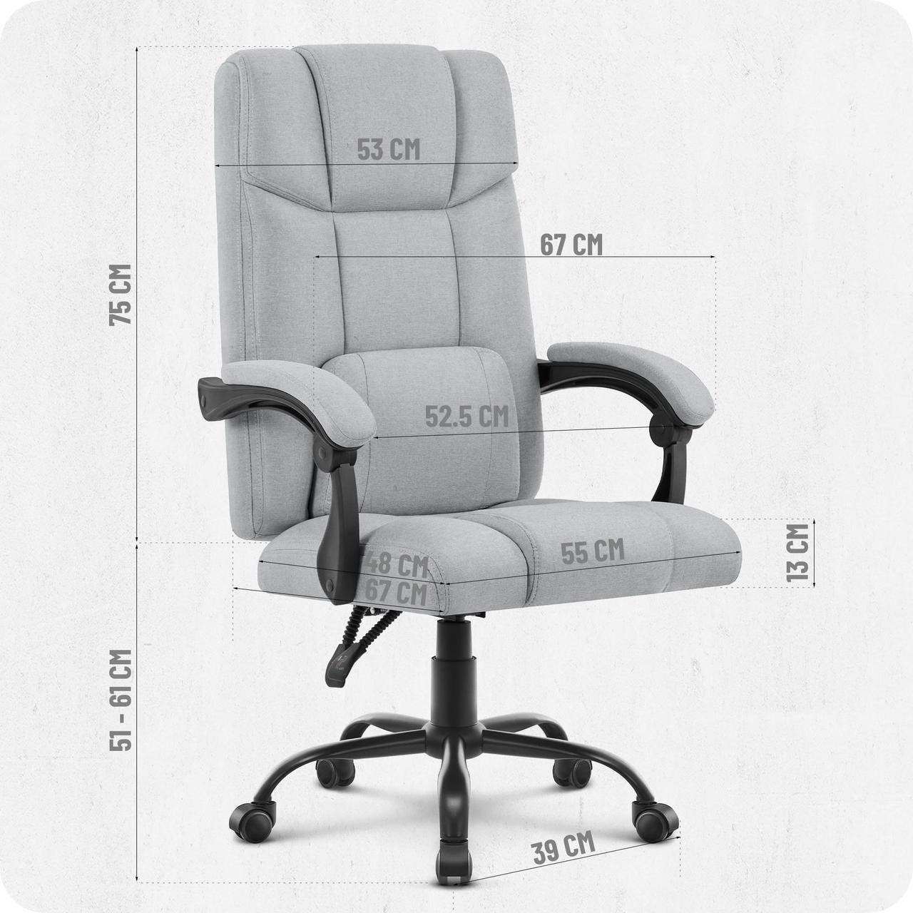 Крісло офісне Cabro C505 тканина Grey - фото 10