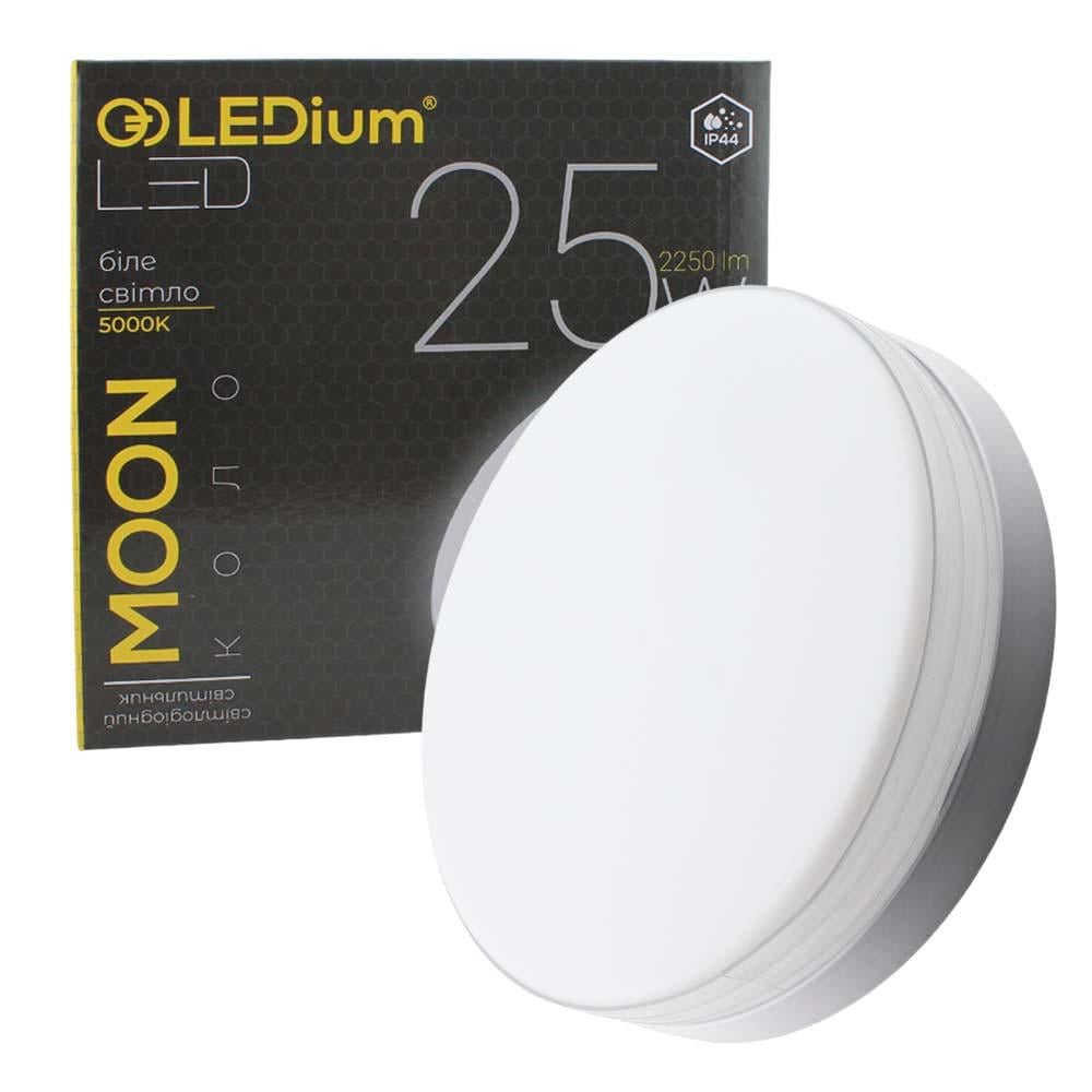 Світильник світлодіодний LEDium MOON 25W 1800Lm 5000k IP44 круглий (17477)