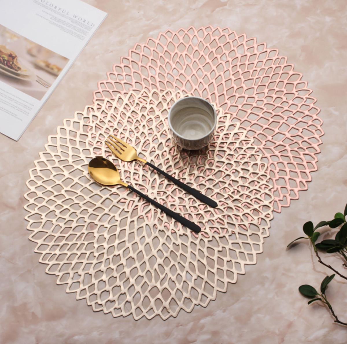 Салфетка сервировочная круглая 38 см Бронзовый (5456) - фото 5 Салфетка сервировочная круглая 38 см Бронзовый (5456) - фото 5