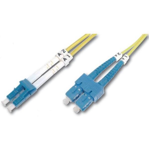Патч-корд волоконно-оптический Digitus SC-LC OS2 1 м Желтый (DK-2932-01) - фото 2