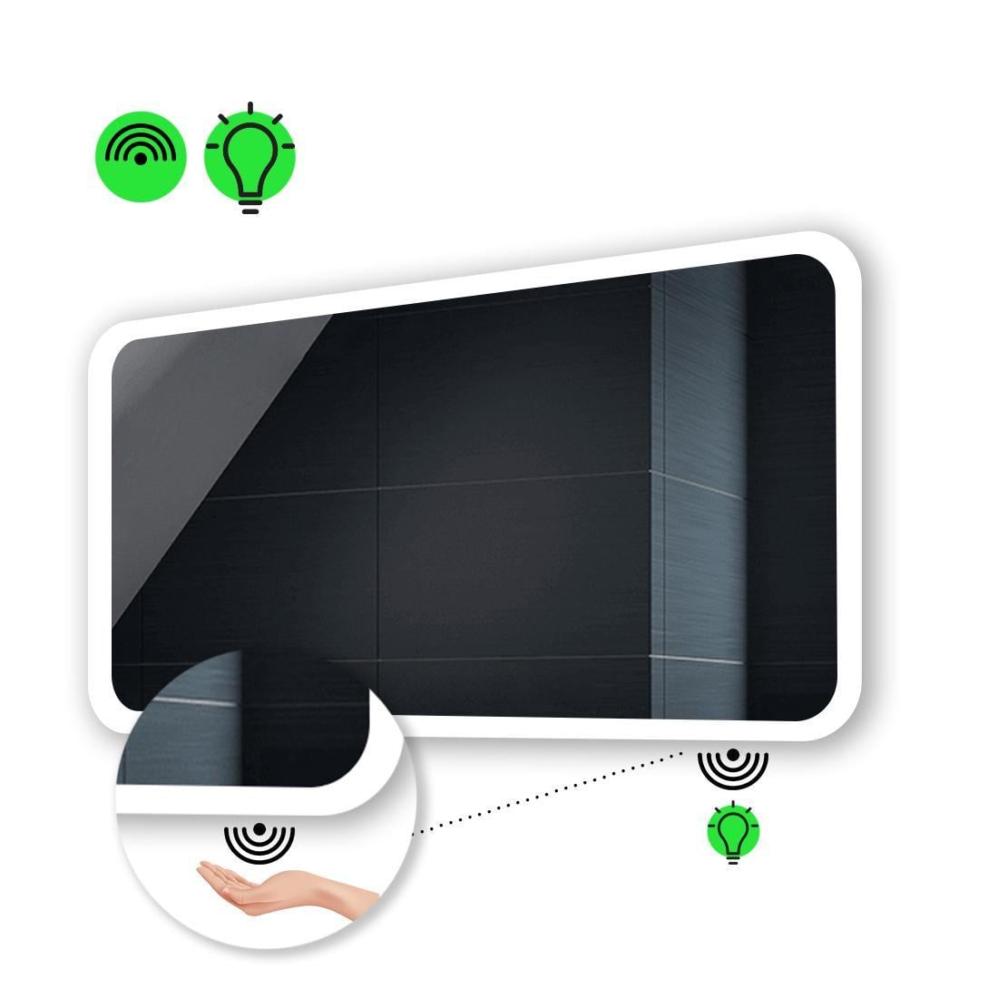 Зеркало с LED подсветкой Ahana с ИК включателем 90x60 см (Ahanag69)