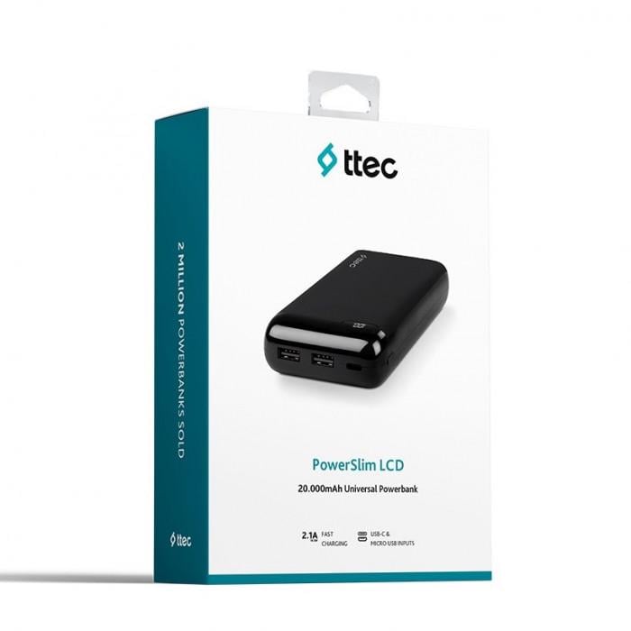 Повербанк Ttec PowerSlim 20000 mAh Black (2BB184S) - фото 2