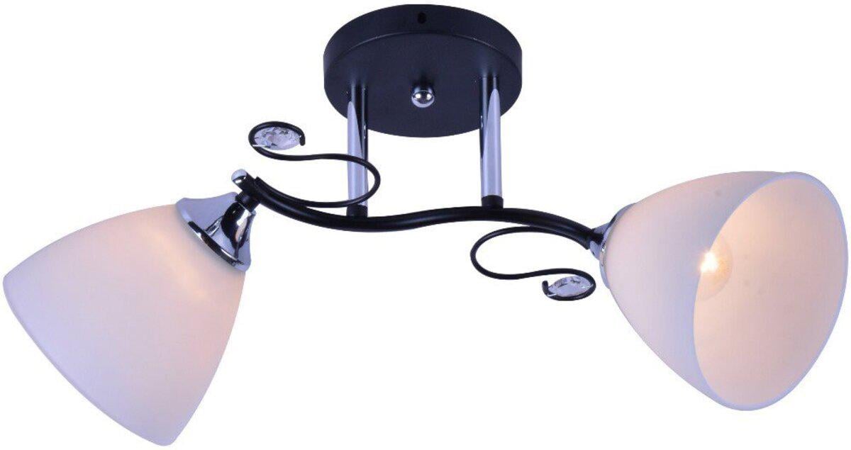 Люстра потолочная Light House SRS-20711/2 плафон белый Черный/Хром
