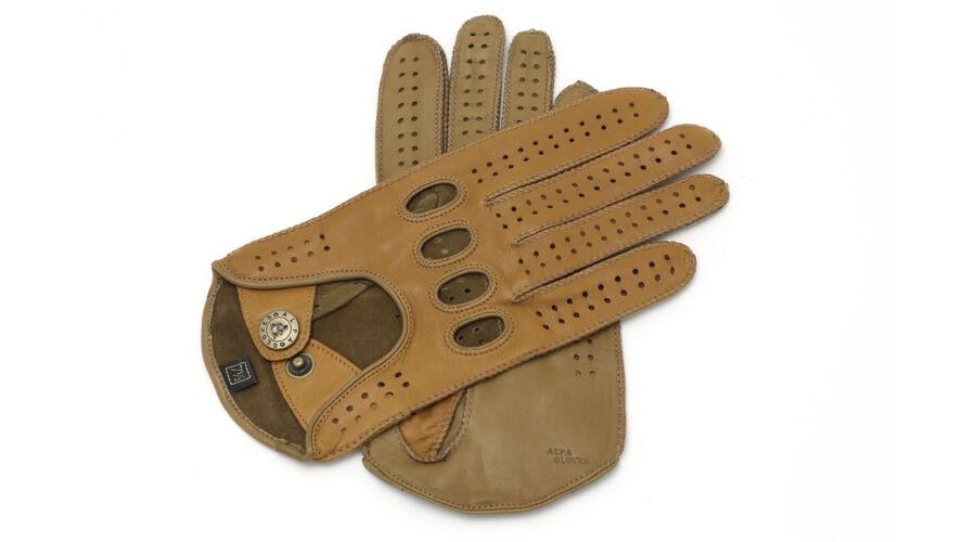 Перчатки женские Alpa Gloves 065-18 автомобильные натуральная кожа р. 7 Коричневый (28523393)