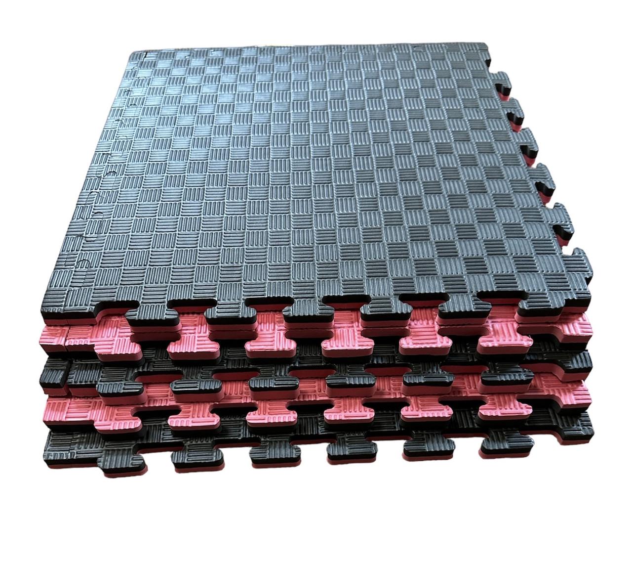 Килимок-пазл татамі ластівчин хвіст Termoizol EVA щільність 80 кг/м3 товщина 40 мм 100х100 см Чорно-сірий