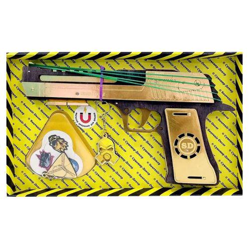 Пистолет деревянный Резинкострел Black (185312)