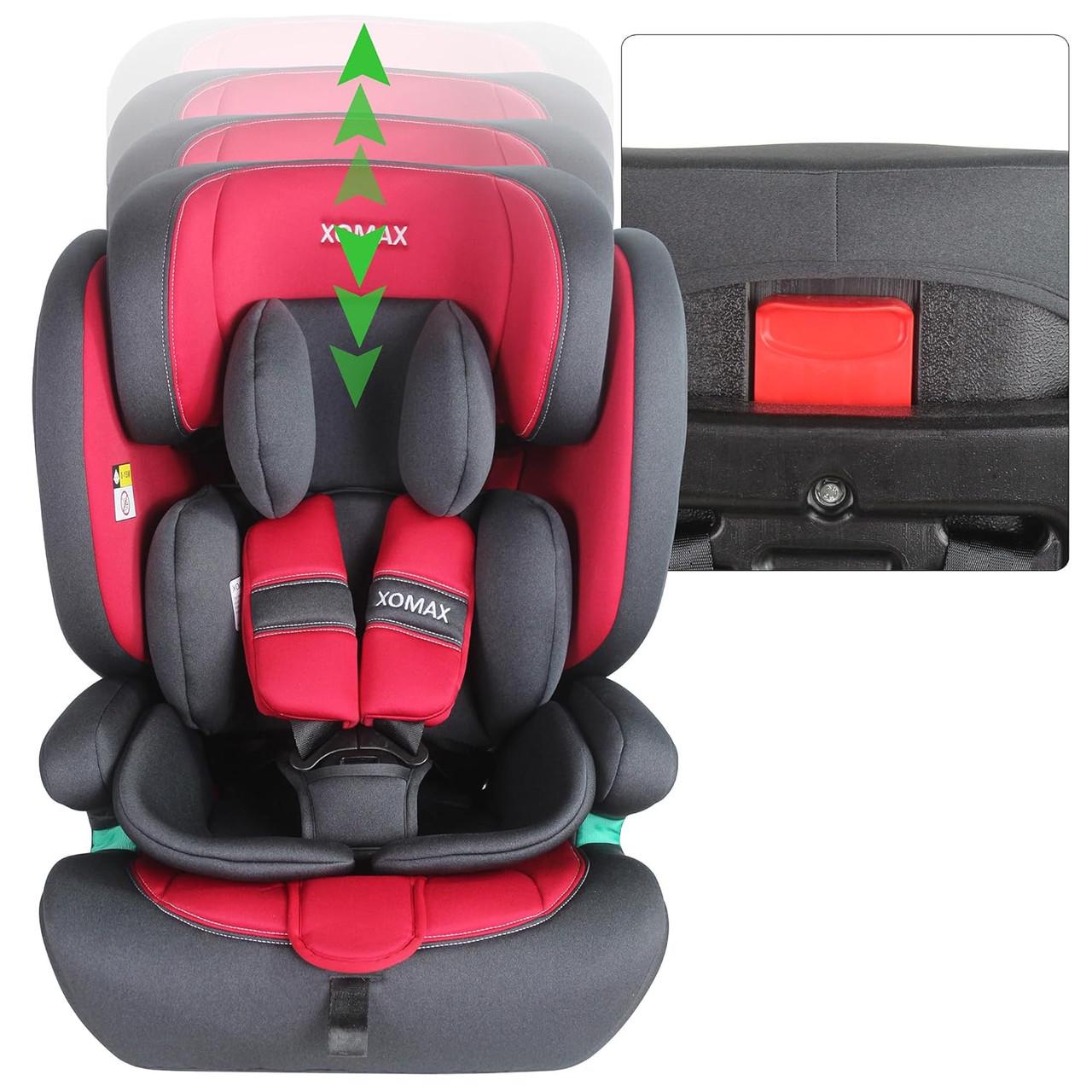 Крісло дитяче XOMAX LM238 з Isofix I 9-36 кг група 1/2/3 Червоний - фото 6