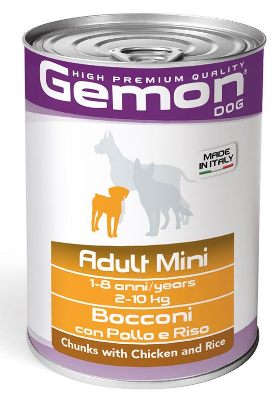 Корм для дорослих собак Gemon dog wet Mini Курка з рисом 415 г (8009470387873)