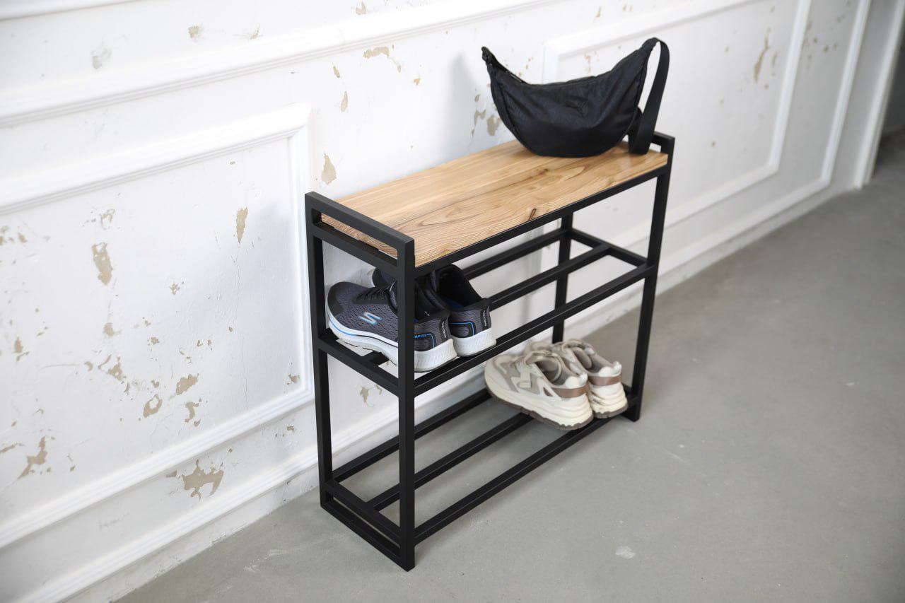 Банкетка для обуви в стиле лофт 60х25х66 см (ML-104.3) Банкетка для обуви в стиле лофт 60х25х66 см (ML-104.3)