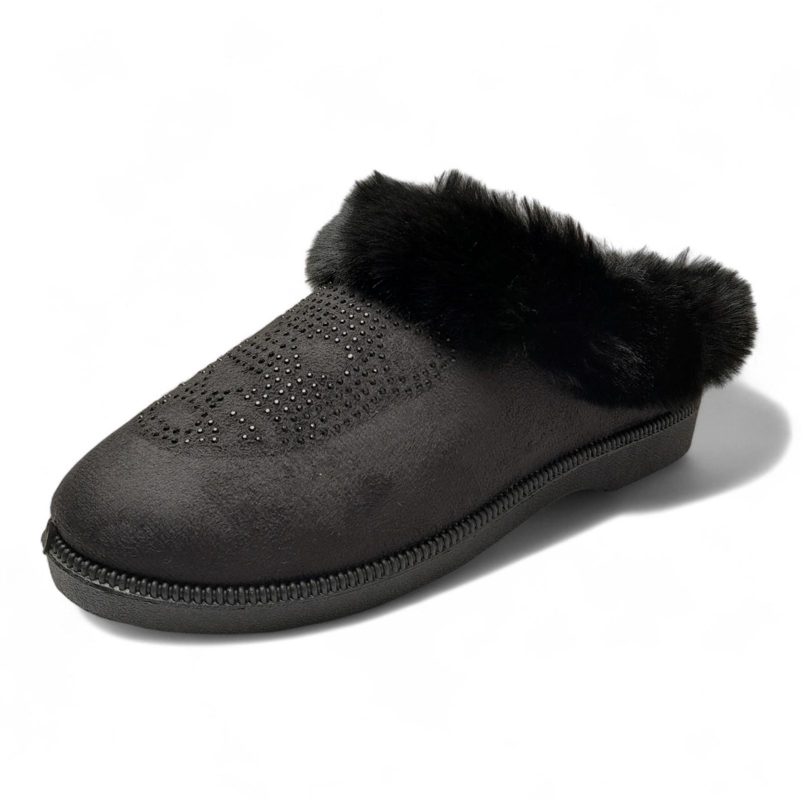 Домашние тапочки женские теплые Progress р. 38 24 см Черный (2786454604) - фото 4