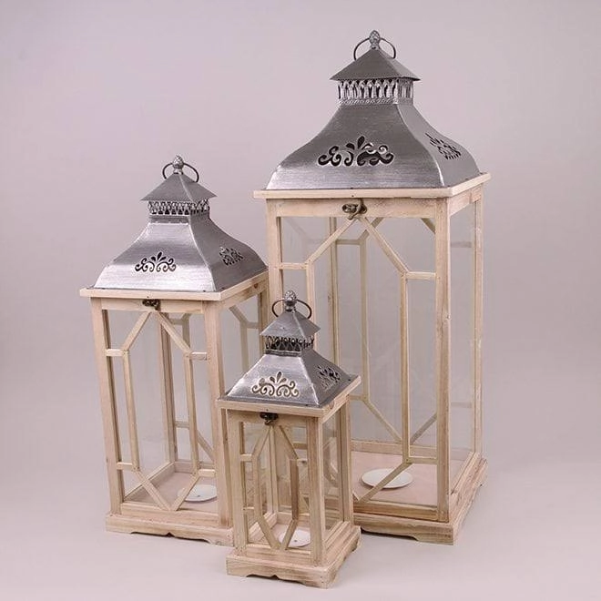 Комплект деревянных фонарей 20AW0160 3 шт. (38323)