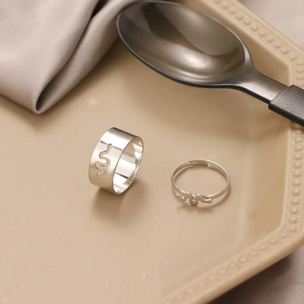 Набір кілець парних у формі змії 2 шт. (1538661447)