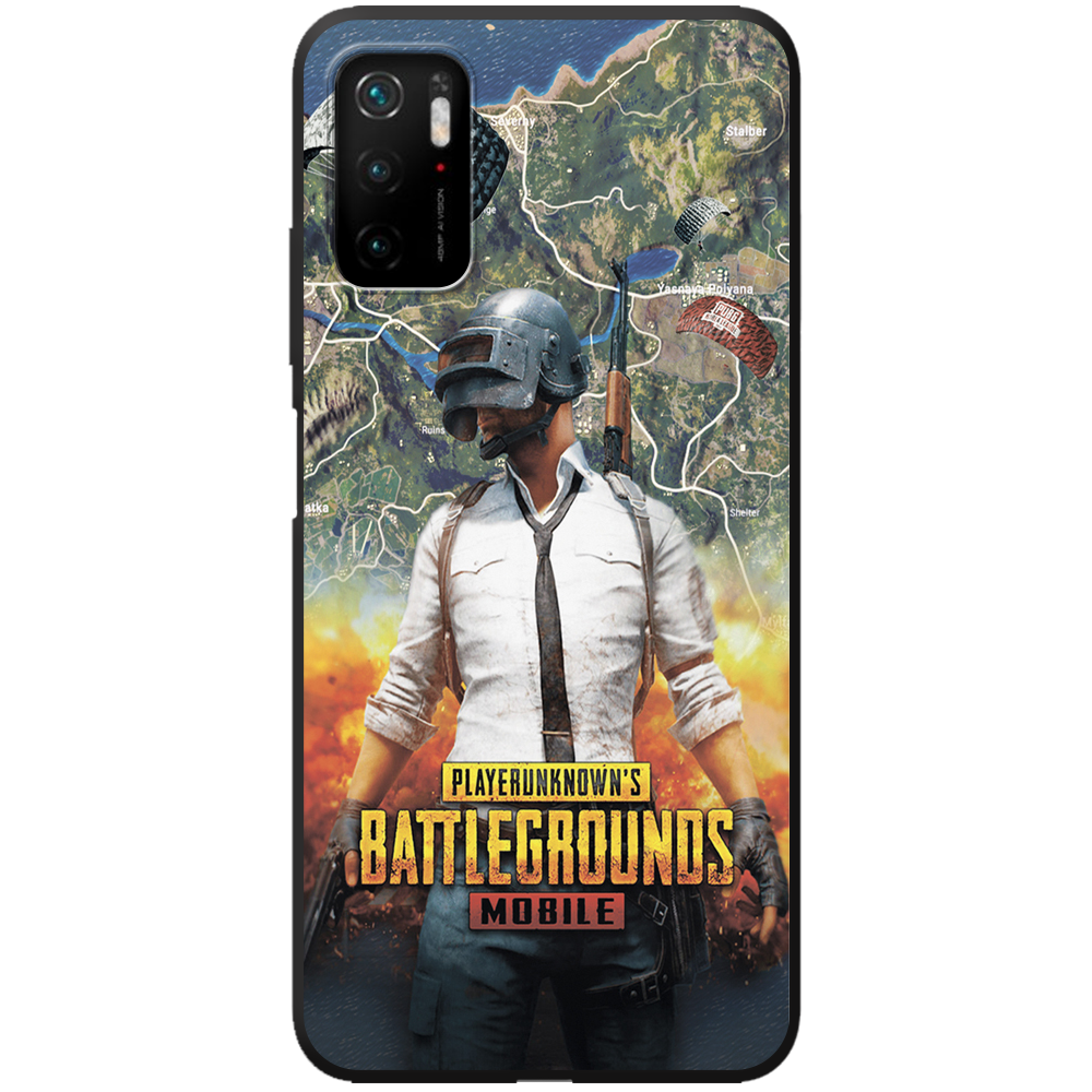 Чохол Boxface Xiaomi Redmi Note 10 5G PUBG Mobile Чорний силікон (42639-up2309-44179)