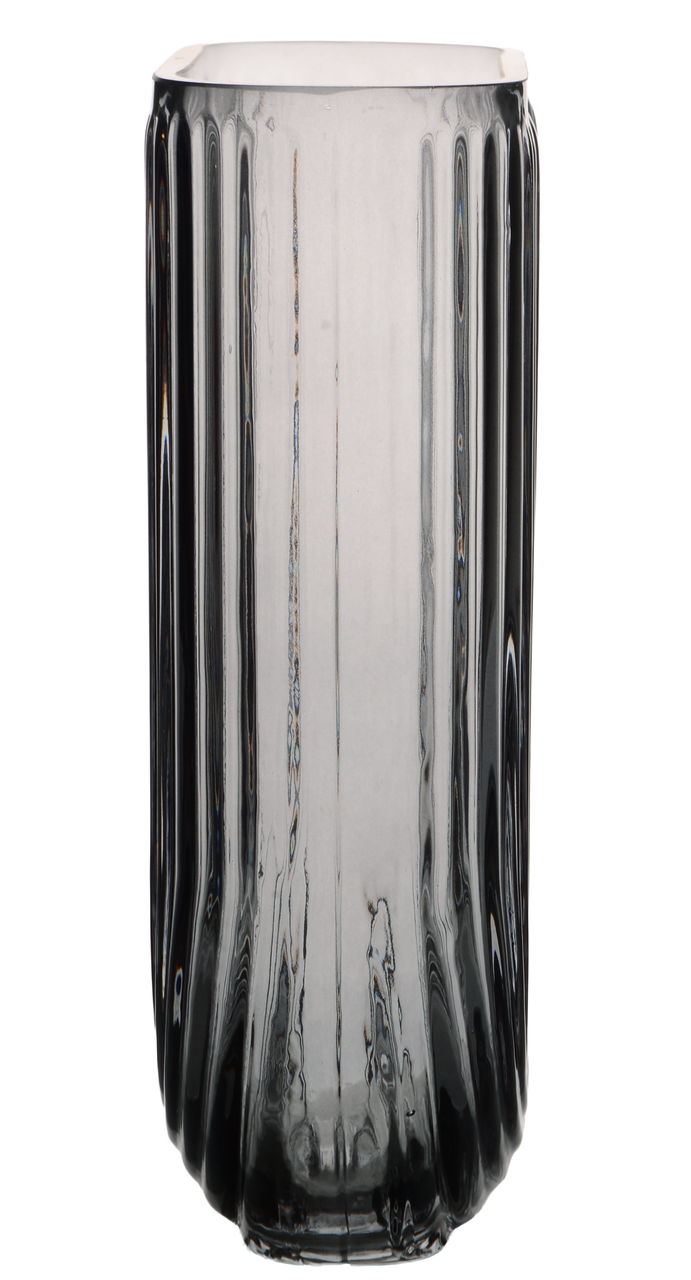 Ваза для цветов VIVA AMELIA стеклянная 23 см Серый (A060182) - фото 2