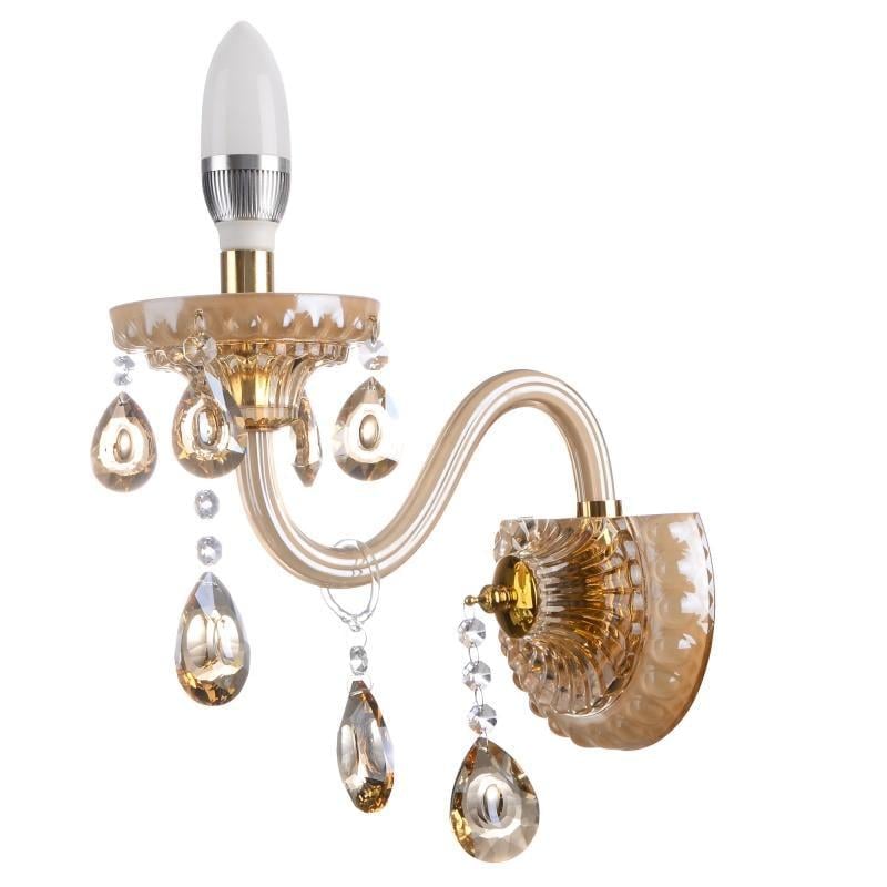 Бра настенное накладное BCL-451W/1 E14 хрустальное свеча классическое (22-172)