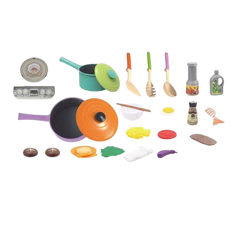 Набір посуду ігровий KT 26 репліки англійською мовою/пісеньки/посуд/муляжі продуктів (161441)