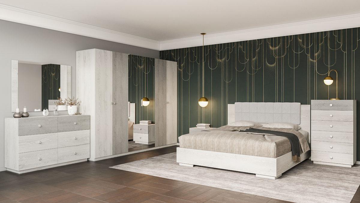 Спальня Світ Меблів Вивиан 6Д Комплект из ДСП Аляска/Монолит