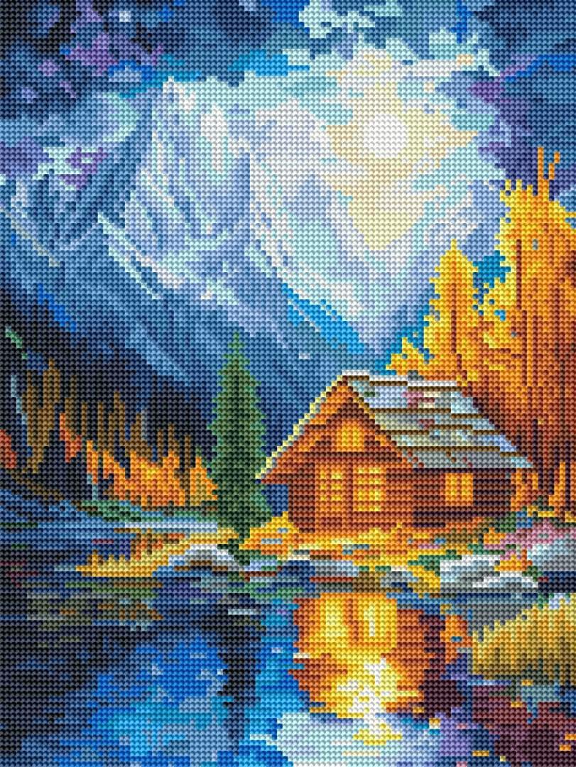 Алмазная мозаика Brushme Лунный вечер 30x40 см (DBS54203)